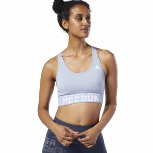 Reebok WOR Meet You There Seamless Padded Bh Damen - HellBlau - DE 346-DBI